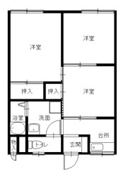 竿の浦 徒歩2分 2階の物件間取画像